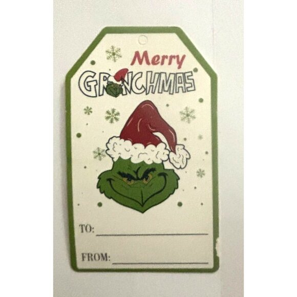 Two (2) Sets of Merry Grinchmas Gift Tags with Red String Grinch Christmas G - Picture 6 of 8